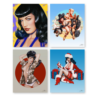 Preorder The Art Of Olivia 2024 Wall Calendar Featuring Bettie Page   Backerkit 2024 8x10 Bettie Bundle Print Set Legacy Square Thumb 